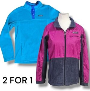 COLUMBIA | two FOR one | Cold Weather Wear - Fleece Pullover & Full zip …